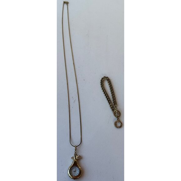 ULTA Beauty Brand Gold Pear Pendant Watch and Bracelet Set (NOT TESTED) - Picture 13 of 16